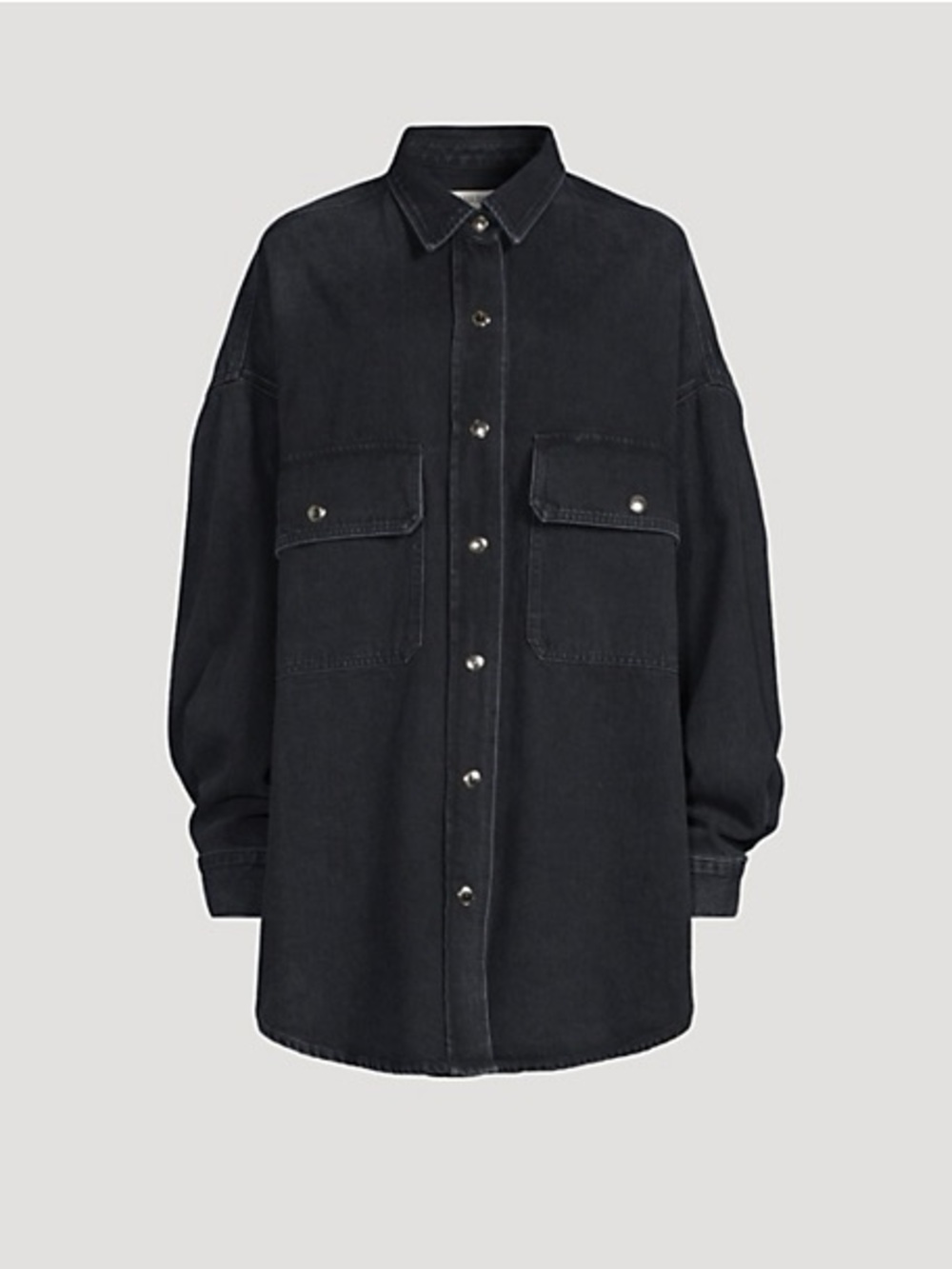 AGOLDE Black Talli Oversized Denim Shirt